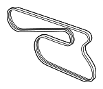 11287628650 - Cooling System: Serpentine Belt for BMW: 128i, 135i, 135is, 325i, 325xi, 328i, 328i xDrive, 328xi, 330i, 330xi, 525i, 525xi, 528i, 528i xDrive, 528xi, 530i, 530xi, 535i, 535i xDrive, 535xi, M3, X3, X5 Image