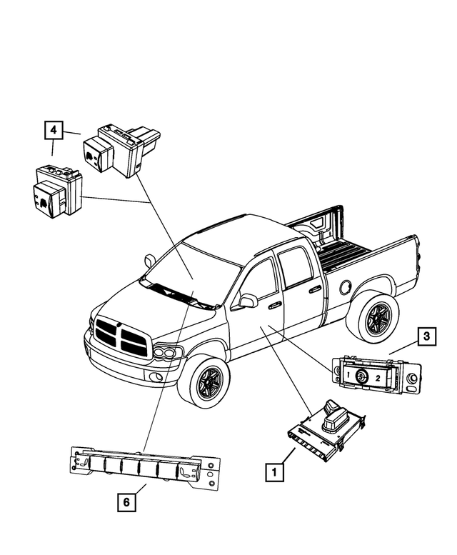 « 4602878AC –  : Panneau D'instruments Commutateur pour Mopar Image »