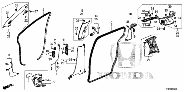 Pillar Garnish for 2021 Honda Odyssey #0