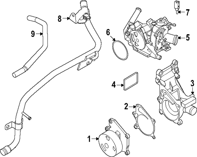 212505NA4A - Cooling System: Water Outlet for INFINITI: QX50, QX55, QX60 Image