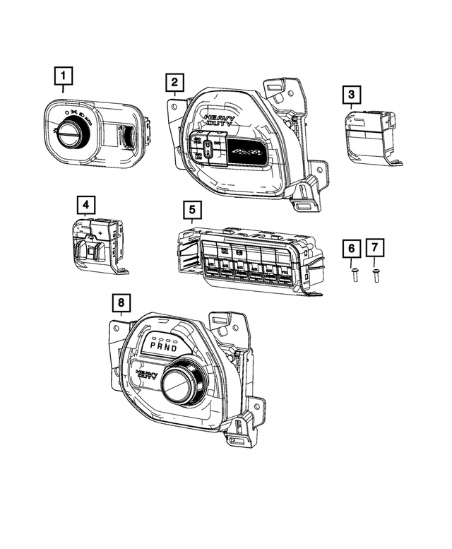 « 68365254AB –  : Projecteur Commutateur pour Mopar Image »