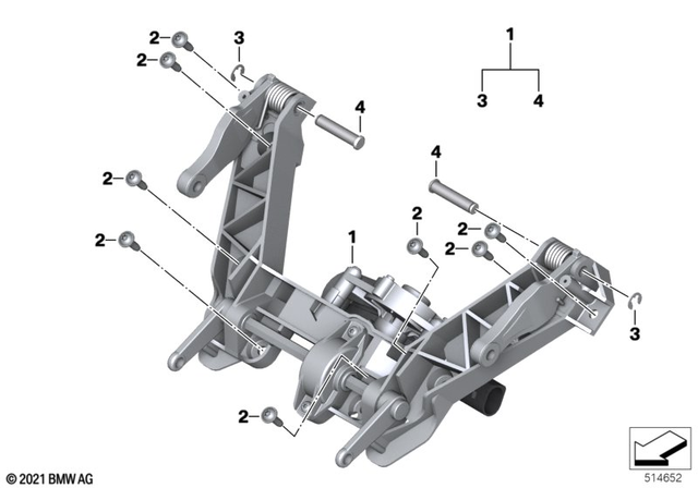 46638394399 - Frame and Mounting Parts: Windshield Adjustment -  for BMW-Motorrad Image