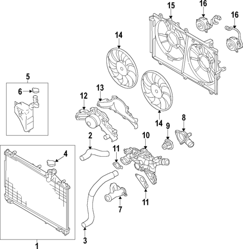 Radiator & Components for 2014 Mitsubishi Outlander #1