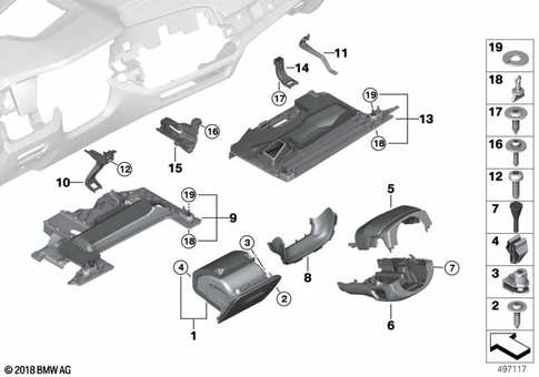 Instrument Carrier / Mounting Parts for 2019 BMW X6 M50iX #2