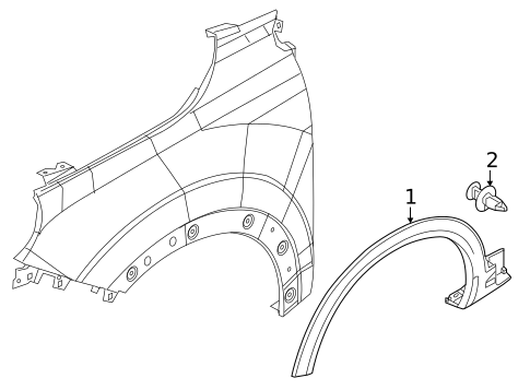 Exterior Trim - Fender for 2021 Fiat 500X #0