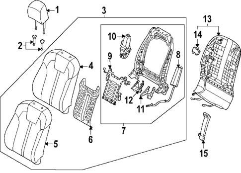 Driver Seat Components for 2025 Kia Sorento #2