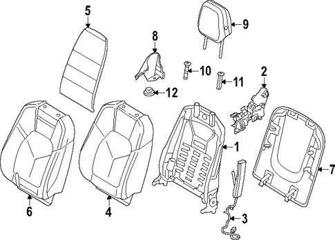 Driver Seat Components for 2024 Porsche Cayenne #4