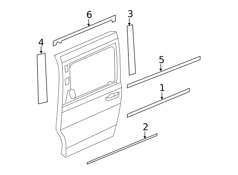Exterior Trim - Side Door for 2019 Dodge Grand Caravan #0