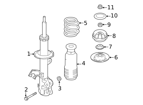Struts & Components for 2013 Nissan LEAF #4
