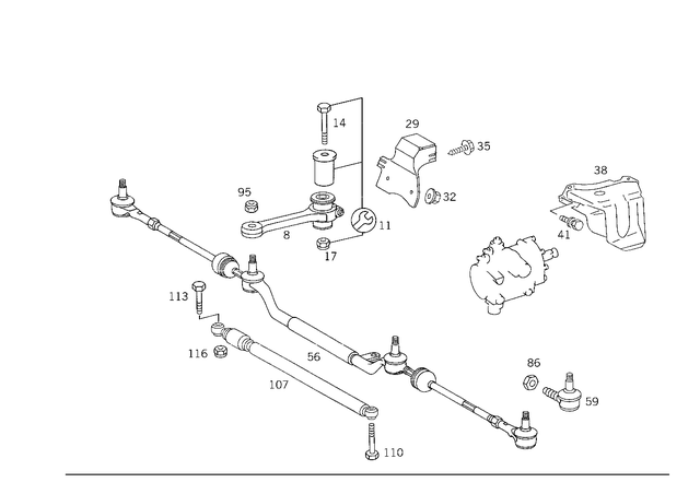 2024600219 - Steering: Intermediate Lever for Mercedes-Benz: C220, C230 Image image