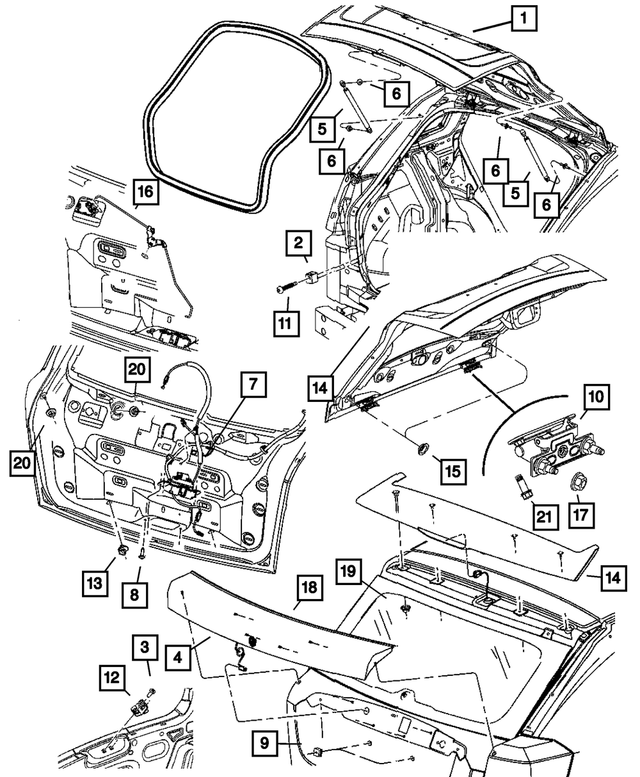 5074151AB - Doors, Door Mirrors and Related Parts: Liftgate for Mopar Image