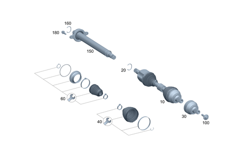 Front Axle Shaft for 2021 Mercedes-Benz A220 #0