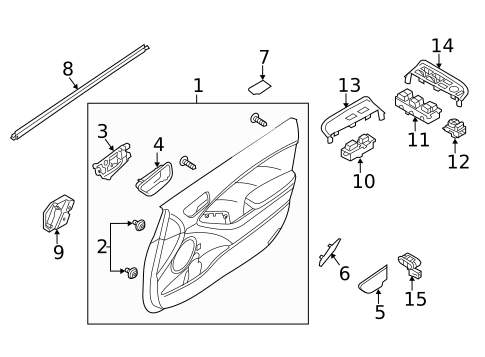 Interior Trim - Front Door for 2017 Kia Forte #0