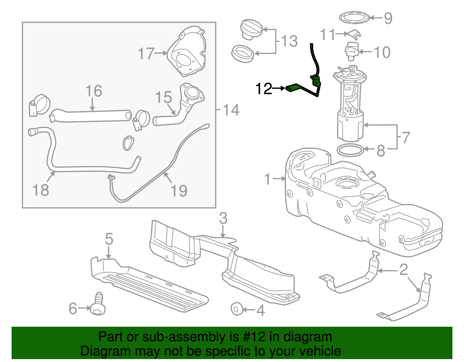 19329221 - Genuine GM Fuel Level Sensor Kit - View #10