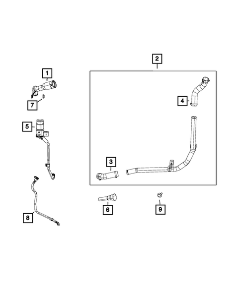 Fuel Tank Filler Tube for 2020 Jeep Wrangler #2