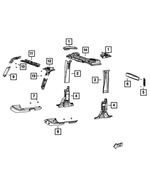 55361386AC - Interior Trim: B Pillar Molding, Right for Jeep: Wrangler, Wrangler JK Image