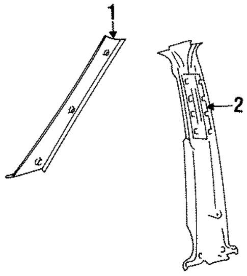Interior Trim - Pillars for 1995 Saab 9000 #0