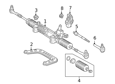 Steering Gear & Linkage for 2001 Mercedes-Benz E55 AMG #0