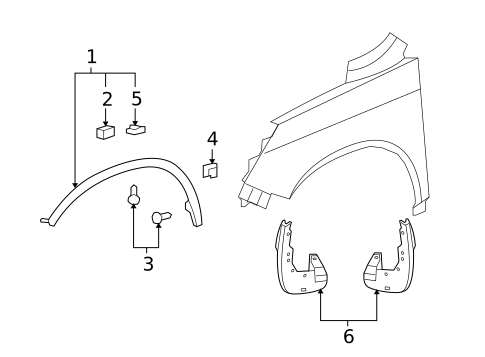 Exterior Trim - Fender for 2007 Honda CR-V #0