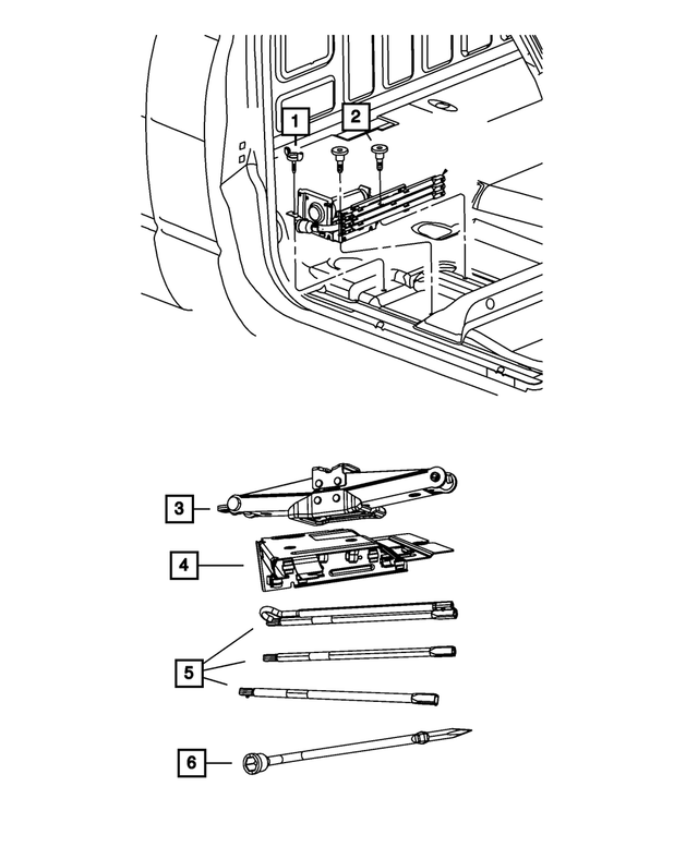 52110479AD - : Jack Stowage Bracket And Locator for Mopar Image