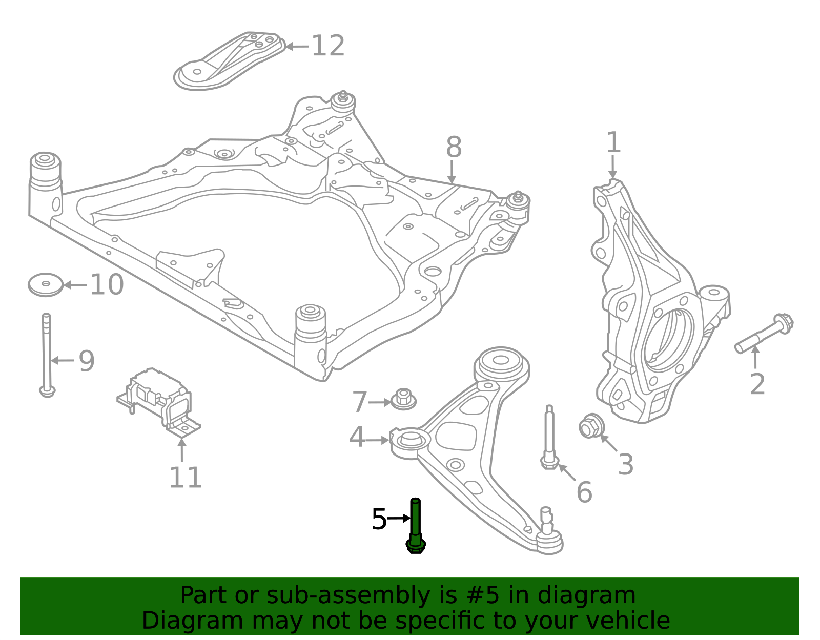 54459-EN12F - Lower Control Arm Front Bolt 2022-2026 Nissan | Official ...