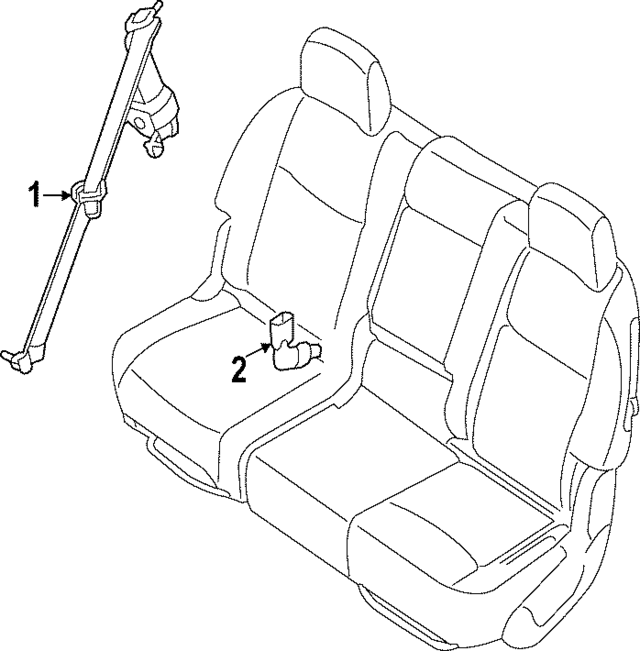 898456SA8A - Electrical: Belt &amp; Retractor for INFINITI: QX60 Image