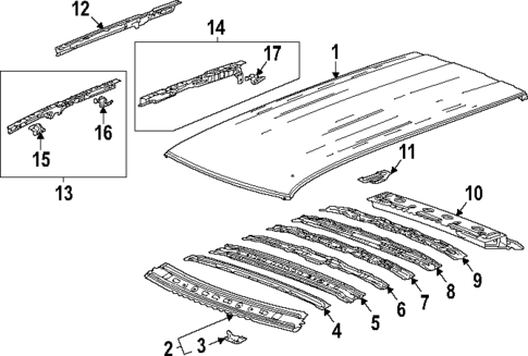 Roof & Components for 2025 Cadillac Escalade #0