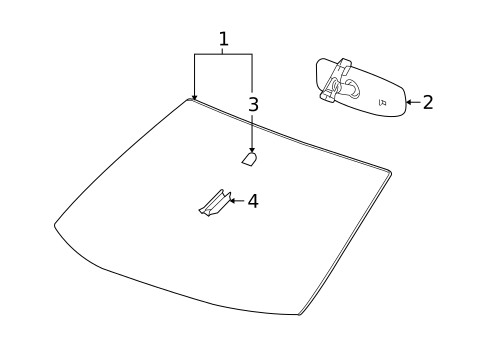 Glass - Windshield for 2011 Chevrolet Equinox #0