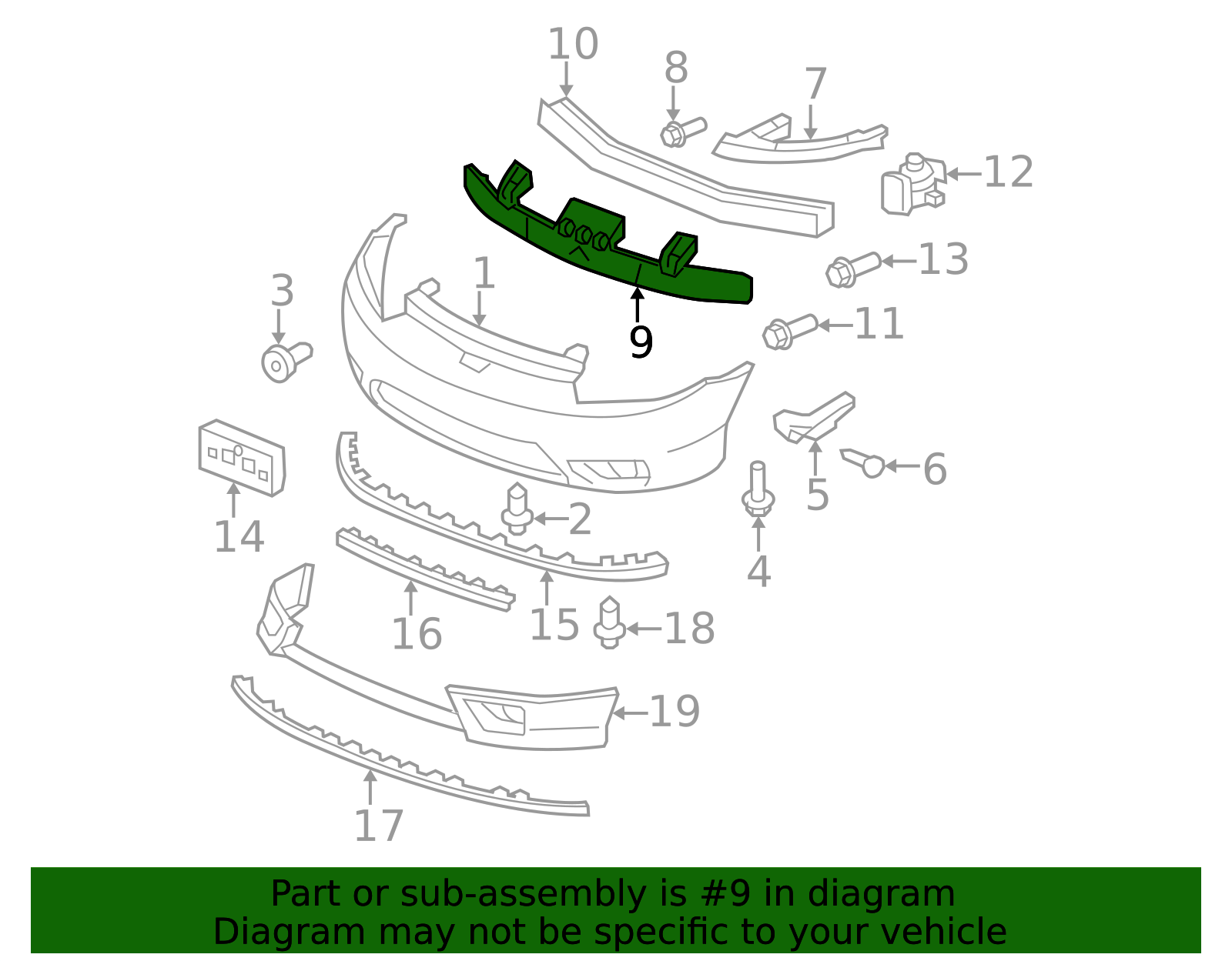 Front Bumper Impact Absorber Foam – Fits 2006-2008 Honda Civic Coupe
