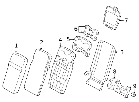 Rear Seat Components for 2012 Land Rover Range Rover Evoque #2
