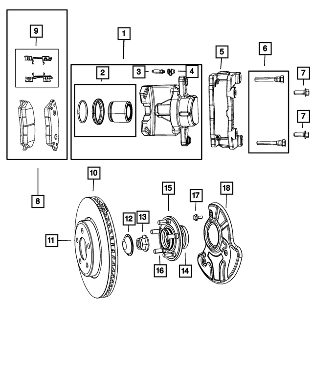 R6142556AA - Brakes: Disc Brake Caliper Assembly, Remanufactured, Right for Mopar Image
