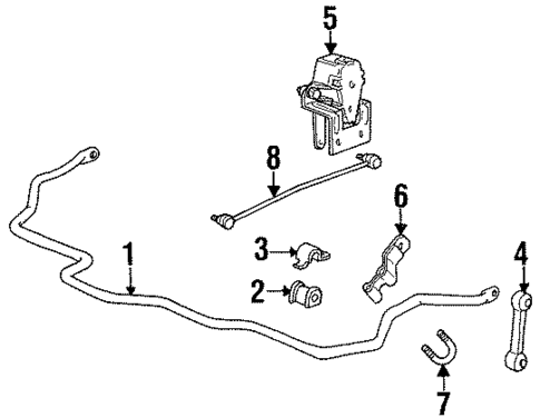 Stabilizer Bar & Components for 1991 BMW 850i #0