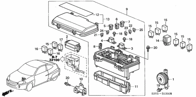 Control Unit (Engine Room) for 2002 Honda Insight #0