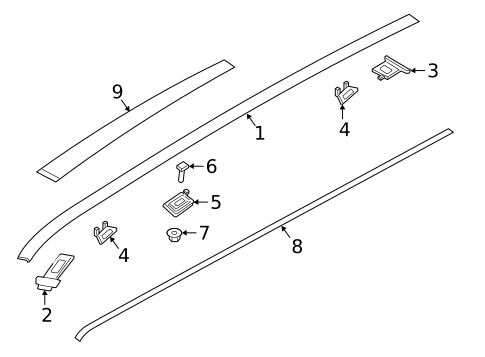 Exterior Trim - Roof for 2022 Land Rover Range Rover Velar #0