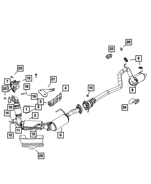 Exhaust System for 2008 Jeep Grand Cherokee #2