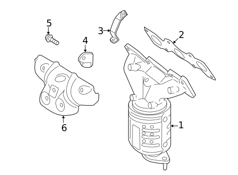 Exhaust Manifold for 2012 Hyundai Azera #0