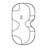 91551THRA01 - Body: Belt Molding Clip for Honda: Odyssey Image