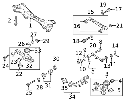 Rear Suspension for 2011 Hyundai Sonata #0