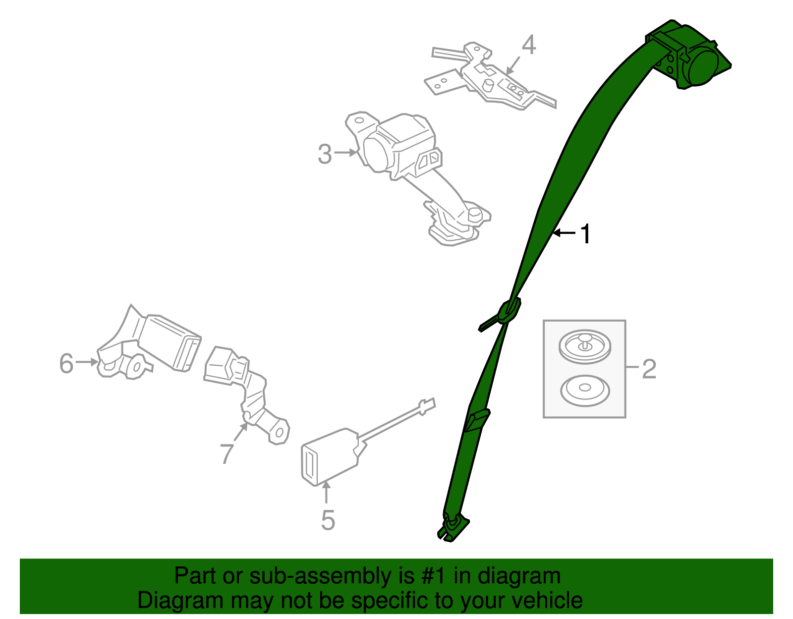 Lap & Shoulder Belt - BMW (72-11-8-076-463)