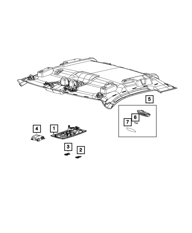 68102487AA - Electrical: Courtesy Lamp Lens, Left for Mopar Image