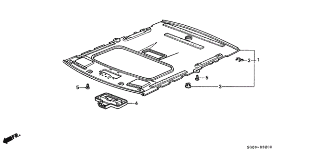 Headliner Trim for 1990 Acura Legend #1