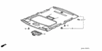 83200SG0A00ZA - Interior/Bumper: LINING ASSY., ROOF *NH91L* (LOFTY GRAY) for Acura Image