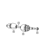 R8028398AA - Front Axle; 215 MM-FD-Differential and Drive Line: Axle Half Shaft, Remanufactured for Ram: 1500, 1500 Classic Image