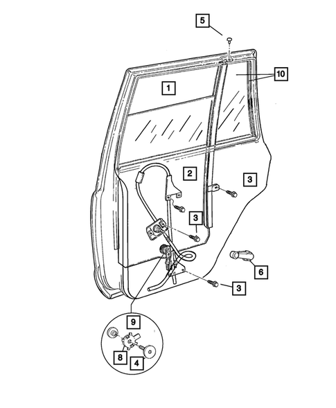 Rear Door for 2001 Jeep Cherokee #0