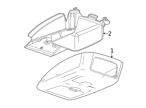 Overhead Console for 2010 Ford F-250 Super Duty #1