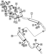 68210982AC - Exhaust: Exhaust Crossunder Pipe for Mopar Image