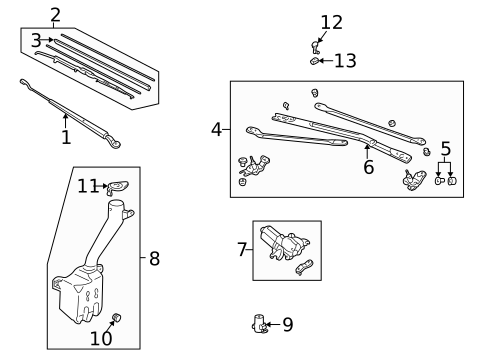 Wiper & Washer Components for 1998 Honda Civic #0