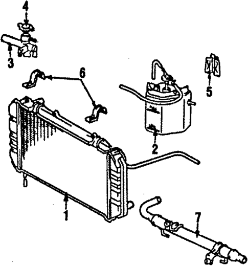 Radiator & Components for 1987 Toyota MR2 #1