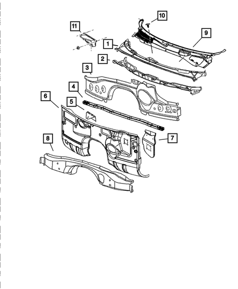Cowl and Dash Panel for 2008 Dodge Challenger #0
