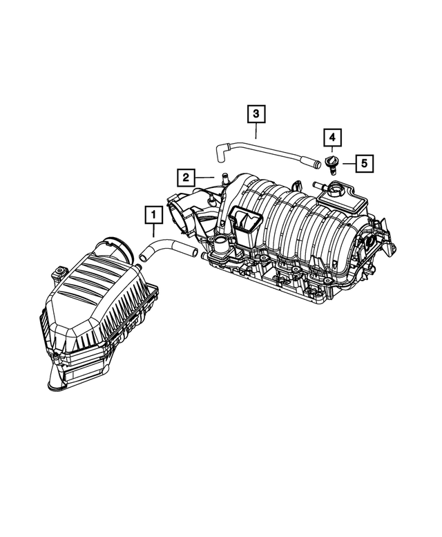 68360927AB - Engine: Make Up Air Hose for Mopar Image